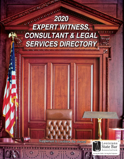 2020 Expert Witness, Consultant & Legal Services Directory 2020 Expert Witness, Consultant & Legal Services Directory